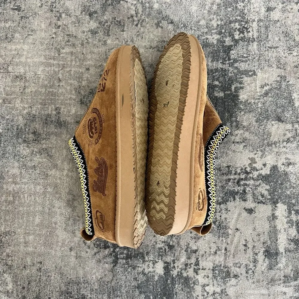 Ecko Unltd. Men's Fur Lined Mules Tasman Style Slippers Chestnut Size 9.5